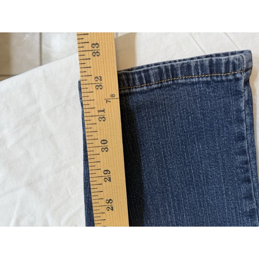Levi Strauss Signature Mid Rise Straight Jeans Misses 12 Long Dark Wash 0163 - Picture 11 of 12